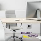 ENERLITES 20 Pack Black Decorator Receptacle, Standard Electrical Wall Outlet, 15A 125V, Self-Grounding, 2-Pole, 3-Wire, 5-15R, UL Listed, 61502-TR-BK, Tamper Resistant