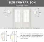 LamQee 2 Packs Modern Outdoor Wall Lights 3000K Integrated LED Outdoor Wall Sconces Lighting, Contemporary Exterior Lighting Fixtures Outside Wall Mount Lights for House Porch Door Garage, Matte White