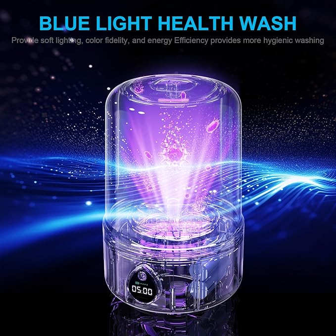 Underwear Washer, Portable Mini Washing Machine, Upgraded Mini Washings Machines, Rechargeable Cordless Washing-Machine, Laundry Cup for Bra, Underwear, Socks (1.5L apricot)