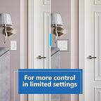 LIDER Minimalist Design Matte Finish Lighted Double Switch, Combination Frameless Decorator Switch with Locator Light, Ground Terminal, Single Pole, 15A 120-277V, UL Listed, LCS2-1P-W, White