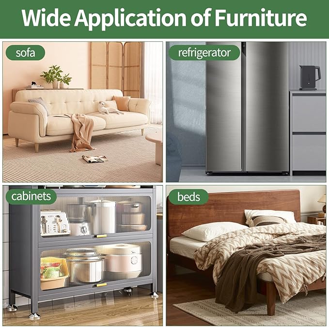 Ezprotekt 2.5" Felt Furniture Movers Sliders for Hardwood Floors, 24 Pcs Reusable Square Felt Furniture Moving Pads for Sofa Table Bed Desk Couch Cabinet, Furniture Glides Easily and Quickly (Black)