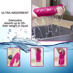 kimteny 13x28 Inches Kitchen Cloth Dish Towels, 400 GSM Premium Dishcloths, Super Absorbent Coral Velvet Microfiber Cleaning Cloths, Fast Drying Rags for Washing Dishes (12 Pack, Rose Red)