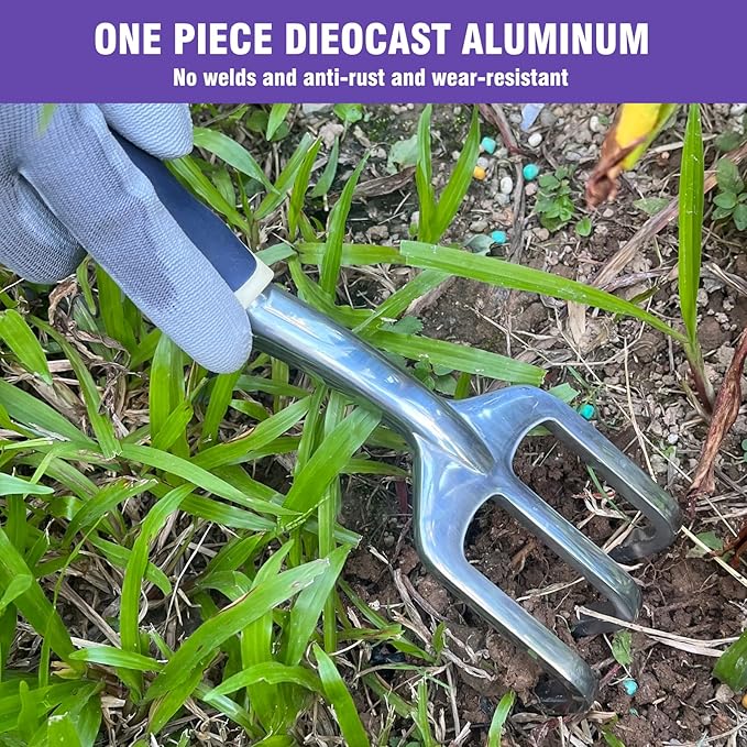 Gardening Tool Set, 9-Piece Heavy-Duty Aluminum Garden Tools with Non-Slip Handles and Large Tool Bag with Storage Pockets, Durable Hand Gardening Tools - Perfect Gardening Gift for Men and Wome