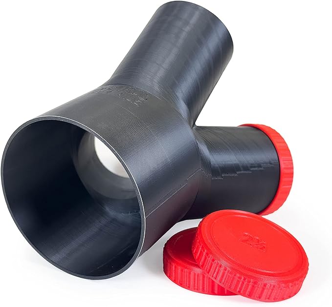 4" to 2-1/2" 3-Way Dust Collection Splitter Junction Fitting, Multi Port Fits Standard Hoses and Shop Vac Accessories, Dust Medusa