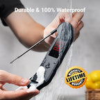 Professional Digital Meat Thermometer, 1 Sec Instant Read, ±0.5℉ Accuracy NIST&NSF Certified Food Thermometer, Auto-Rotate Bright LED Screen, 100% Waterproof Cooking Thermometer for Grill BBQ, Black