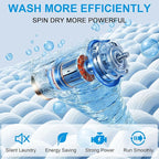 Portable Washing Machine, 17LBS Full Automatic Washer with Spinner, 10 Programs Compact Laundry Machine for Apartment, RV, Dorm Home Use, Mini Washing Machine Perfect for Small Spaces