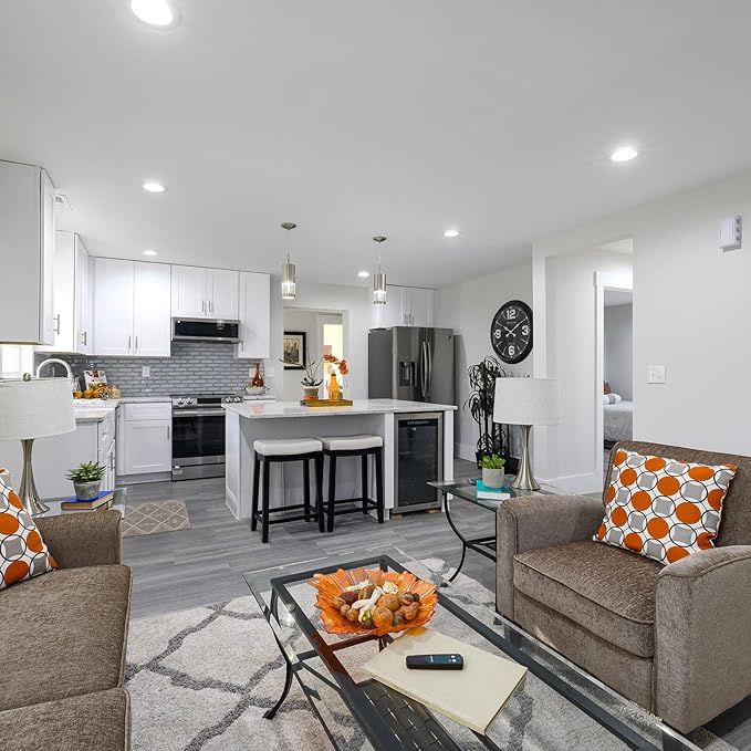 Meconard 6 Pack 4 Inch LED Recessed Ceiling Light with Junction Box, 3000K/4000K/5000K Selectable, 9W=75W 750LM, Dimmable Canless Downlights, ETL and Energy Star Listed