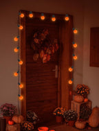 Abeja G40 Orange Replacement Bulbs,G40 Halloween Globe Light Bulbs, 5W Incandescent Glass Bulbs for Indoor Outdoor Patio String Lights,C7/E12 Base, 25 Pack