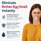 2 Pack Powered Anode Rod for Hot Water Heater (40-90 Gallon), 25-Year Warranty, Eliminates Rotten Egg & Sulfur Smell in 24 Hours, Stops Corrosion, Fast Installation, Titanium Built, Universal Fit