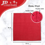Microfiber Cleaning Cloths,12 Pack, 16"x16", All-Purpose, Softer, Highly Absorbent, Lint-Free, Reusable, Washable Pro Towels, Red, for House, Kitchen, Bathroom, Car, Office