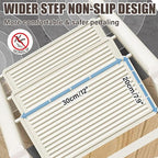 3 Step Ladder, Step Stool for Adults, Protable Carbon Steel Folding Stool with Wide Anti-Slip Wide Pedals, 330lbs Sturdy Steel Ladder for Household and Kitchen