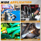 135 Pcs DOT Air Brake Line Fittings, 1/4" 3/8" 1/2" Brass DOT Compression Air Nylon Tubing Fittings Connectors Assortment For Trucks or Industrial Use