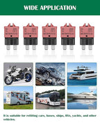 LENKRAD Automotive 10 Amp ATC/ATO Resettable Fuse 10A Manual Reset Standard Blade 10Amp Fuses Manual-Reset Circuit Breaker for Car Truck RV Marine Boat Trolling Motorhome, 5 Pack