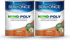 Seal-Once Nano+Poly Penetrating Wood Sealer with Polyurethane - Premium Waterproof Sealant -2 Gallon & Cedar