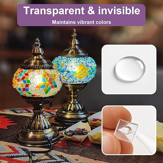 200g Mosaic Tile Glue Clear, Mosaic Adhesive, Strong Bond, Fast Drying, Waterproof, Non-Toxic, Perfect for DIY Tile Art Projects & Craft Enthusiasts