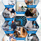 Magnetic Screwdriver Set 10 PCS,5 Phillips 5 Flat Head Precision Screwdriver, Professional Cushion Grip and Non-Slip for Repair Home Improvement Craft, Blue & Black