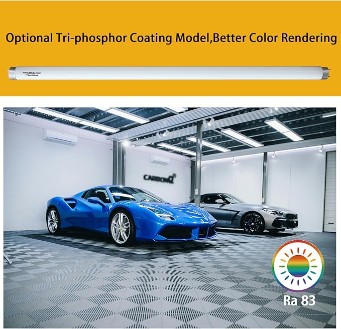 12 Pack 24 inch 17Watts F17T8 Fluorescent Bulb, F17T8/841 4100K Cool White,2ft T8 Fluorescent Tube Light,Medium Bi-Pin (G13) Base,1400 Lumens