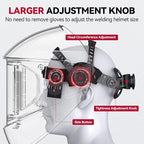 ARCCAPTAIN Auto Darkening Welding Helmet with Side View, 180° Panoramic View, 1/1/1/1 True Color Large Viewing Welding Hood with 4 Arc Sensor Solar Powered, Wide Shade 4/5-9/9-13 for TIG MIG ARC CUT