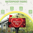 Valentine's Day Mailbox Covers Magnetic Standard Size 21x18 Inch Red Heart Mailbox Cover Love Mailbox Wraps Post Letter Box Cover for Outdoor Garden Decorations