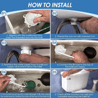 Dreyoo Universal Toilet Tank Repair Kit Compatible with Danco 80816, Toilet Repair Parts Fill Valve, Flapper, Rod, Float Replacement, Toilet Repair Kit for 8.5 Inch Tanks, Toilet Tank Flapper Replace