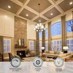 TORCHSTAR Basic Series 12-Pack 8 Inch Ultra-Thin LED Recessed Lighting with Junction Box, Aluminum, 3000K Warm White, 5%-100% Dimmable Slim Recessed Downlight, 18W 1440LM, ETL and Energy Star