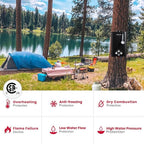 GASLAND 2.64 GPM Tankless Water Heater Propane with Pump Set, Outdoor On Demand Hot Water Heater for Camping Shower, Off Grid Outdoor Shower, 10L, BE264BQ120