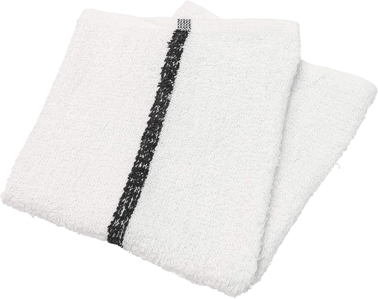 Arkwright Qwick Wick Bar Mop Towels - (Pack of 12) 100% Cotton Quick Dry Dishcloths, Super Absorbent Multipurpose Cleaning Rags for Restaurants, Kitchen, Bathroom, Hotel, 16 x 19 in, Black Stripe