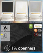 Motorized Blinds with Remote Cordless Automatic Motorized Shades Custom Blinds for Windows Smart Curtains Compatible with Alexa Google Home(Solar Black,W41 x H72in)