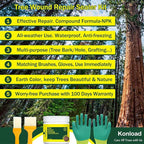 Tree Wound Sealer-500g Tree Wound Dressing for Damaged Trees Bark Repair Pruning Seal/Bonsai Cutting Paste Tree Trunk Paint Protection Grafting Wax for Effective Tree Wound Repair-Brown