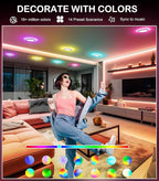 CLOUDY BAY [6 Pack] 4 Inch Smart LED Recessed Ceiling Light with RGB Back Light,Hub Included,10W 2700K-6500K,2W Color Changing Ultra-Thin Recessed Lighting, Baffle Trim Wafer Downlight, Hub Included