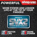 Shop-Vac 5801611 Wet Dry Vac with SVX2 Motor Technology, 16 Gallon, 2-1/2 Inch x 8 Foot Lock-On Hose, 150 CFM, (1-Pack) , Black