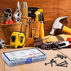 Wood Screws Assortment Kit, 150 pcs Screws for Drywall Wood, 8 Sizes Phillips Flat Head Sheetrock Screws Set - Perfect Gifts for Him, Fathers Day, Birthday & Christmas