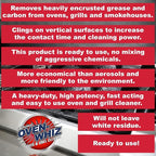 4 x 1 Gallon (512 Oz.) Oven-Whiz Oven & Grill Cleaner by FryOilSaver Co., Tough Stain Buildup, Grease & Food Burnt Eliminator for BBQ Grill, Ovens, Stainless Steel for Home Kitchen, Restaurant & Diner