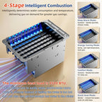 85000 BTU Natural Gas Tankless Water Heater, Max 3.6 GPM, Intelligent Constant Indoor Gas On Demand Water Heater with Freeze Protection, 3/4" NPT, for 2-3 Water Points