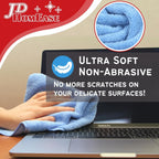 Microfiber Cleaning Cloths,12 Pack, 16"x16", All-Purpose, Softer, Highly Absorbent, Lint-Free, Reusable, Washable Pro Towels, Red, for House, Kitchen, Bathroom, Car, Office