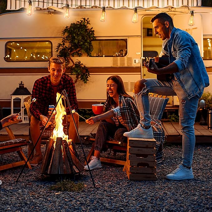 10-Pack Edison Replacement Light Bulbs, 7W E17 Screw Base ST40 Replacement Clear Glass Light Bulbs for Outdoor Patio ST40 String Lights, Warm White