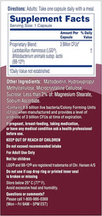 Phillips' Colon Health Daily Probiotic Capsules, 4-in-1 Symptom Defense to Help Defend Against Occasional Gas, Bloating, Constipation, and Diarrhea, Daily Supplement, 90 Count