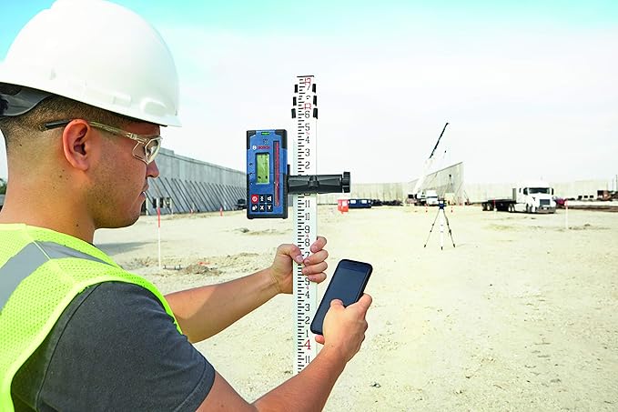 BOSCH GRL4000-80CHVK-S REVOLVE 18V Connected Self-Leveling Horizontal/Vertical Rotary Laser Kit, Includes Tripod, Grade Rod, Receiver, Battery Adapter, 4 D Batteries, Carrying Case, & Accessories