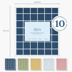 ELYN Swedish Dishcloths, Reusable & Washable Sponge Cloths, Absorbent Cleaning Paper Towels for Kitchen, Dishes, Counters and More, 10 Pack, Assorted Rainbow Color Window Pane Pattern