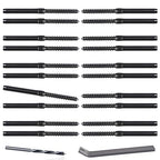 Left&Right Handed Thread Lag Screws for 1/8" Decking Cable Railing Kit/Hardware, Non-Turnbuckle System (10, Black, 1/8")