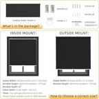 ChrisDowa Cordless Blackout Roller Shades for Windows, Thermal Insulated UV Protection Pull Down Shades, Total Blackout Window Blinds for Home, Office, Bedroom, Door (31" W x 72" H, Black)