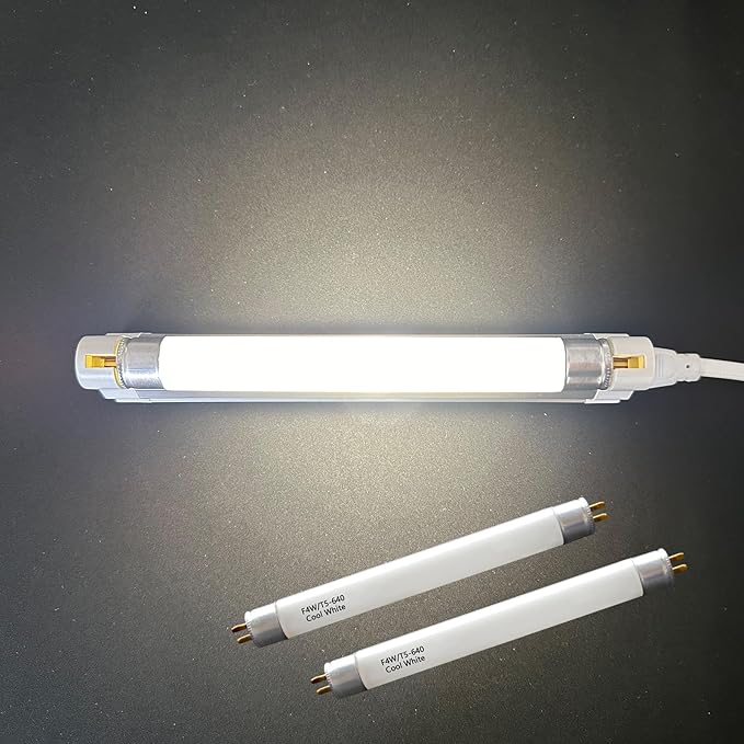 6 Inch F4T5/CW Fluorescent Tube,T5 4W Cool White Under Cabinet Bulb,Compatible for GE,Eiko 15501, Sylvania 20416,Sunlite 05040, Rayovac,Coleman Lantern Bulb,G5 Bi-Pin Base,4100K(4PACK)