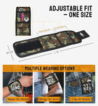 HiRui Magnetic Wristband for Tools – Ultra-Strong 15 Neodymium Magnets Hold Screws, Nails & Bits, Dual Pockets – Hands‑Free for DIY, Home Repairs, Auto – Gift‑Ready for Dad, Husband, Grandpa (CAMO)