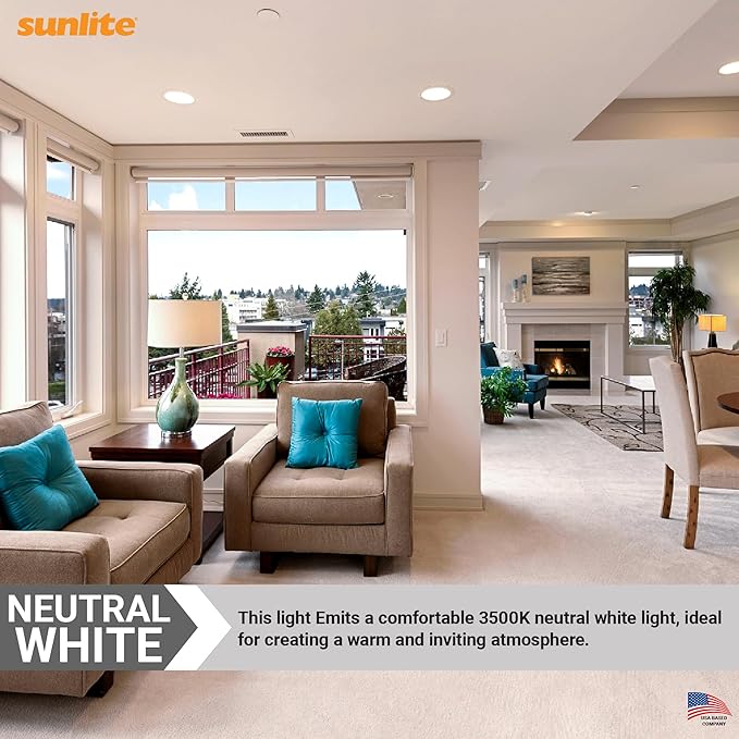 Sunlite CFL Plug-in PLT 4-Pin Triple Tube Light, 32 Watts, 4-Pin GX24q3 Base, 2400 Lumens, 3500K Neutral White, 10 Pack