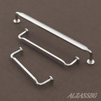 Alzassbg 10 Pack Brushed Satin Nickel Cabinet Handles, 5 Inch(128mm) Hole Centers Arch Modern Cabinet Pulls Kitchen Cabinets Hardware for Cabinets and Drawers AL3503SN