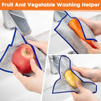 COBETE Non Scratch Wire Dishcloth,Double-Layer Wire Dishwashing Rags for Wet and Dry,Wire Miracle Cleaning Towels and dish Cloths Multipurpose For Washing Dishes,Cookware, Sinks,Stove Tops,10Pack Blue