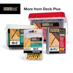 Deck Plus 1-1/4 Inch Epoxy Coated Exterior Wood and Fence Screws #8 x 1-1/4" Torx/Star Drive Included Coarse Thread, Outdoor Rust Resistant Decking Screw, Brown, 5 lb Box, 930 Pieces | 49001