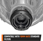 MIRA Safety CM-I01 Full-Face Industrial-Grade Gas Mask with 40mm NATO Filter Compatibility and Advanced Valve Design