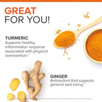 Qunol Turmeric Curcumin with Black Pepper & Ginger, 2400mg Turmeric Extract with 95% Curcuminoids, Extra Strength Supplement, Enhanced Absorption, Joint Support Supplement, 105 Count