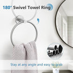 10-Piece Towel Bar Set Brushed Nickel Bathroom Hardware Set Upgraded Towel Hooks Towel Holder Set for Bathroom Stainless Steel Wall Mounted Bathroom Accessories Set 23.6 Inch